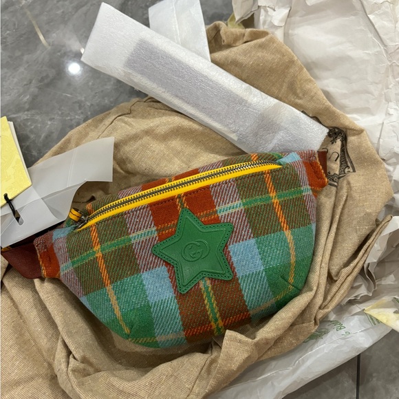 Gucci New Waist Bag Bum Bag 502095 Check Multicolor - Picture 3 of 7